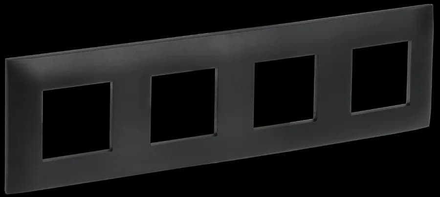 Рамка четырёхместная IEK SKANDY SK-M42-K02 (черный)