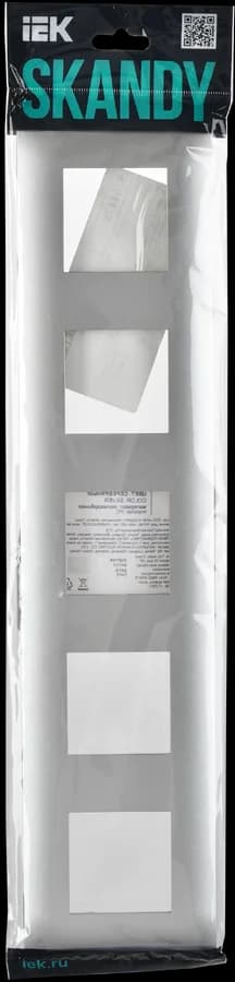 Рамка пятиместная IEK SKANDY SK-M52-K23 (серебро), фото 2
