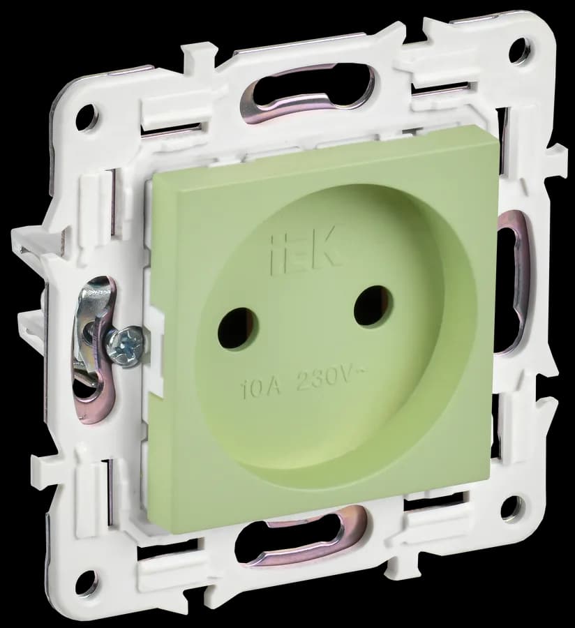 Розетка без заземления IEK SKANDY SK-R10-10-K06 (мятный)