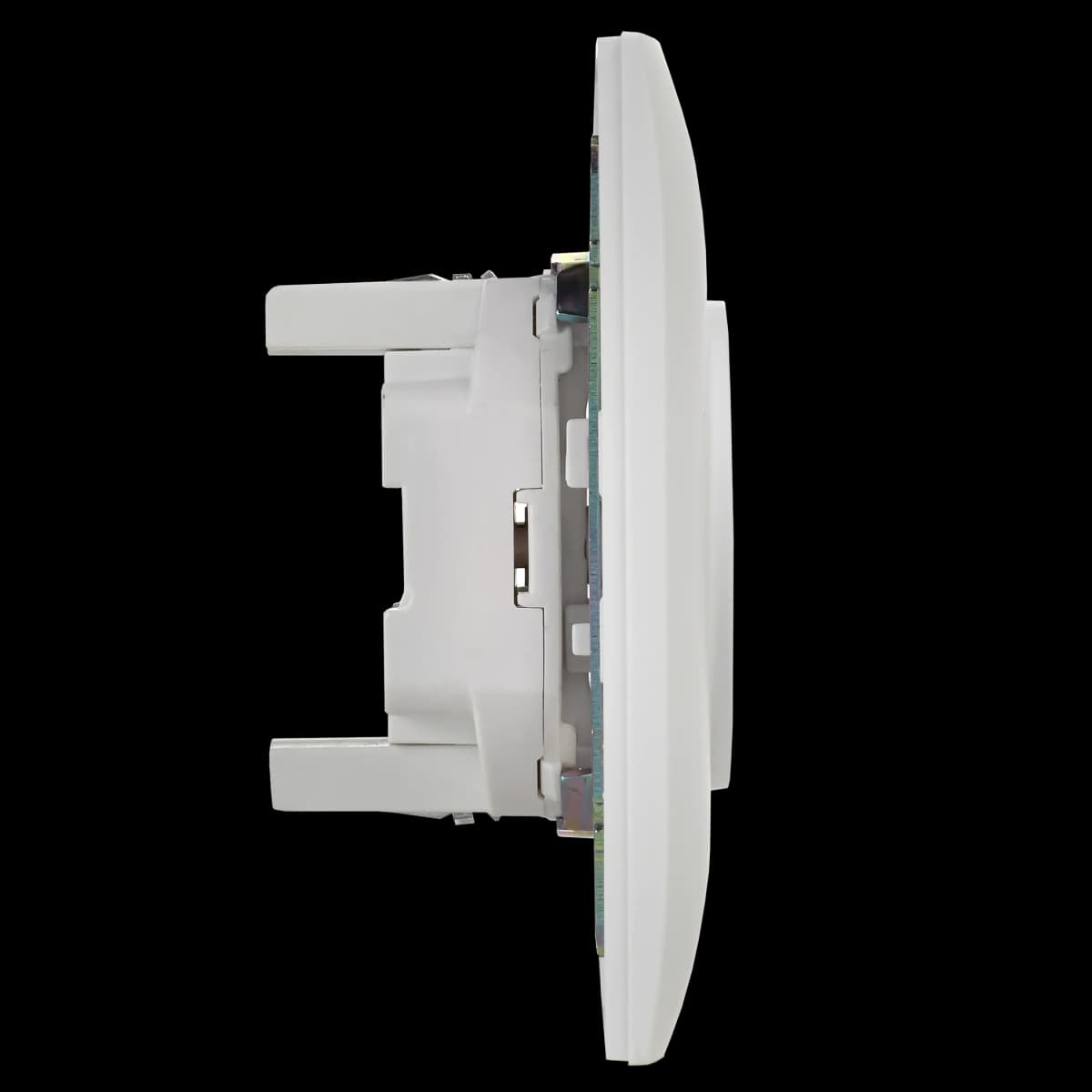 Розетка двойная без заземления с рамкой IEK SKANDY SK-R20-10-K01-F (белый арктический), фото 4
