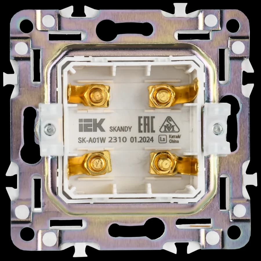 Розетка четырёхместная аудио IEK SKANDY SK-S40-K01 (белый арктический), фото 4