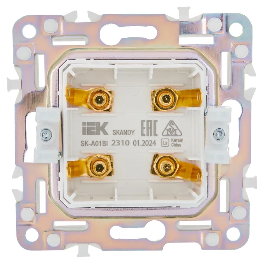 Розетка четырёхместная аудио IEK SKANDY SK-S40-K02 (черный), фото 4