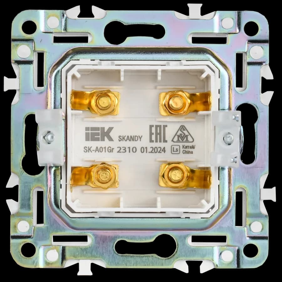Розетка четырёхместная аудио IEK SKANDY SK-S40-K03 (серый), фото 4