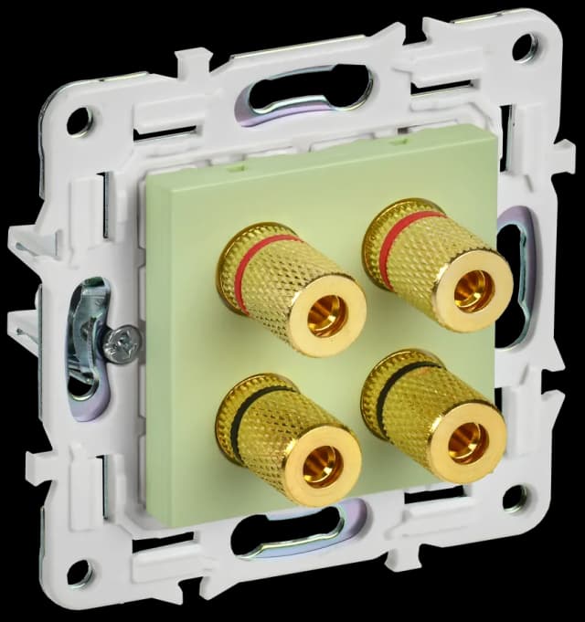 Розетка четырёхместная аудио IEK SKANDY SK-S40-K06 (мятный)