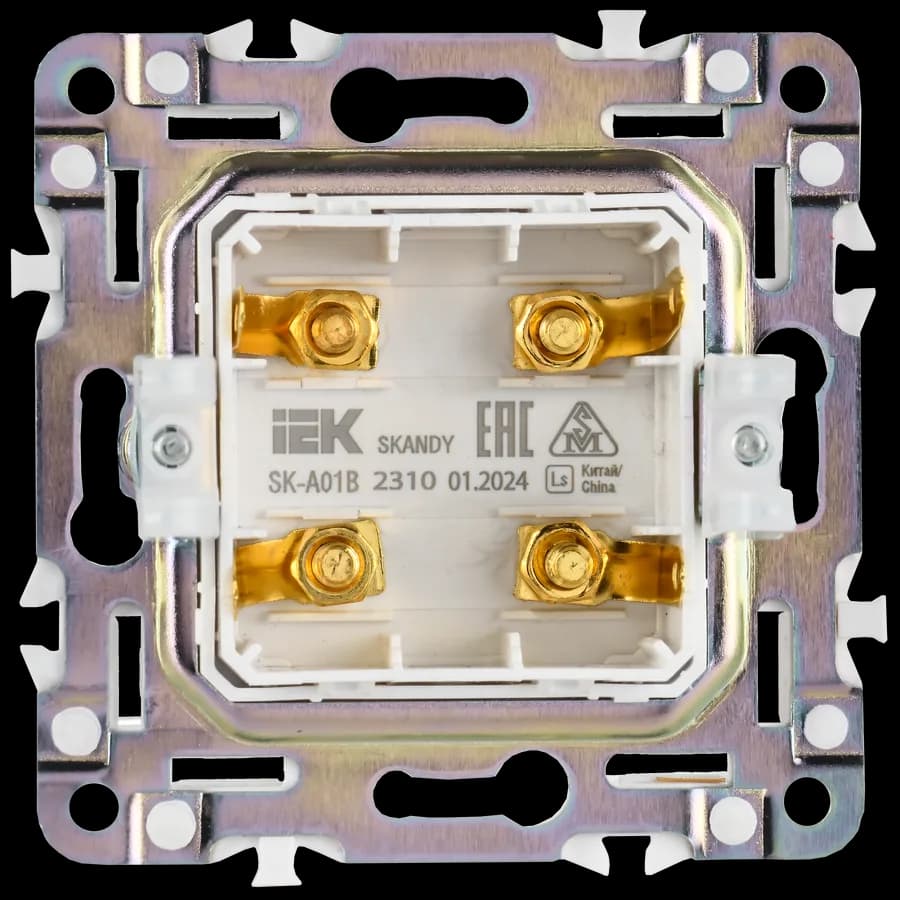 Розетка четырёхместная аудио IEK SKANDY SK-S40-K10 (бежевый), фото 4