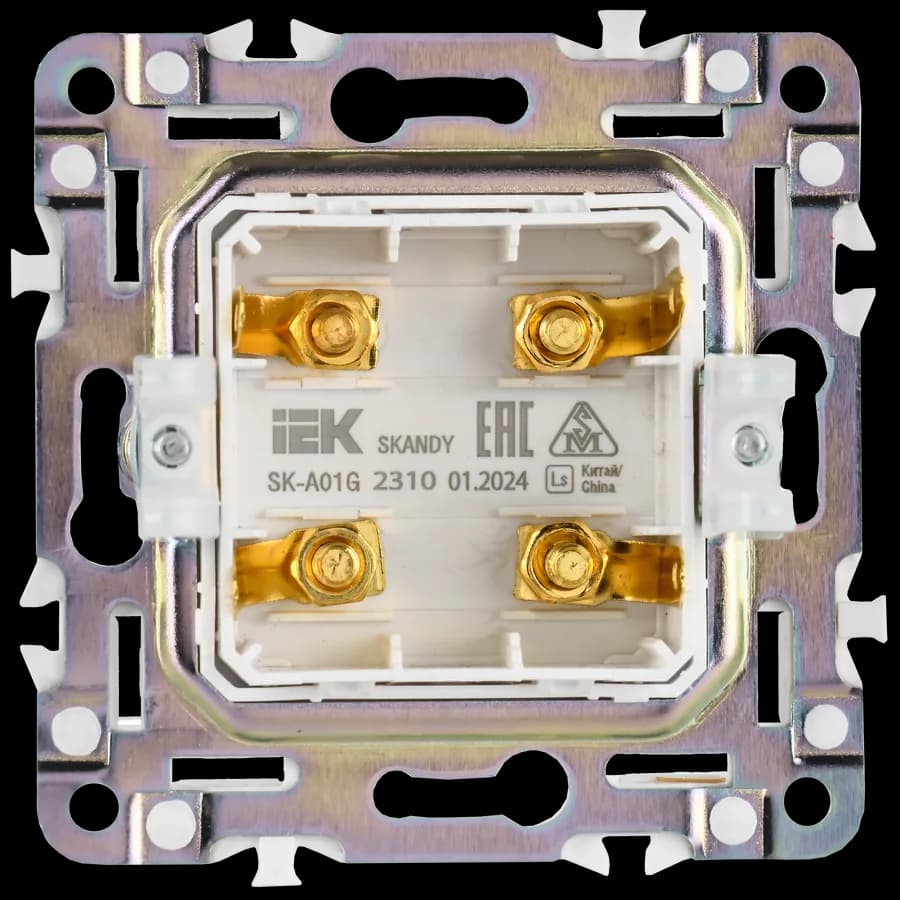 Розетка четырёхместная аудио IEK SKANDY SK-S40-K53 (графит), фото 4
