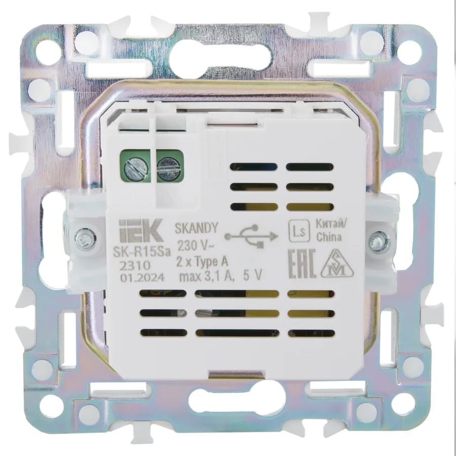 Розетка USB IEK SKANDY SK-U21-D31-K98 (песочный), фото 4