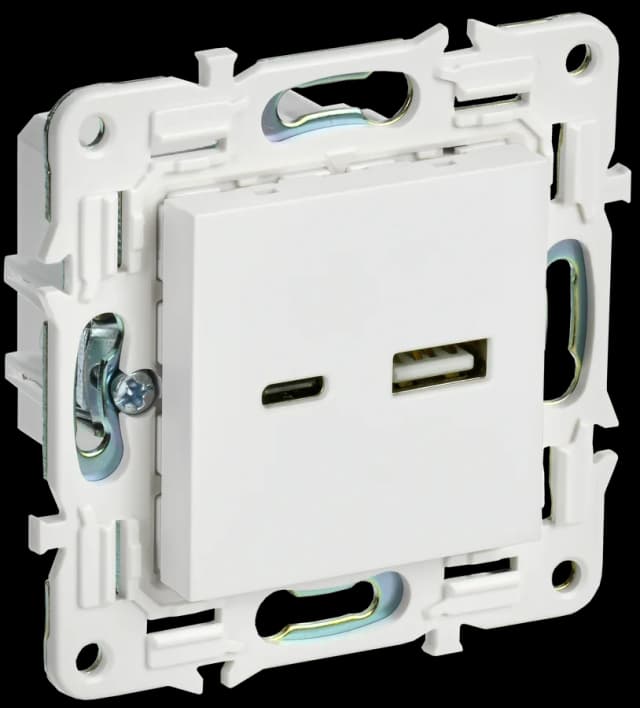 Розетка USB IEK SKANDY SK-U22-D31-K01 (белый арктический)