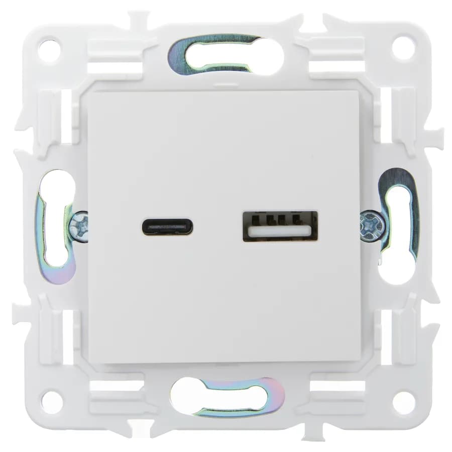 Розетка USB IEK SKANDY SK-U22-D31-K01 (белый арктический), фото 3