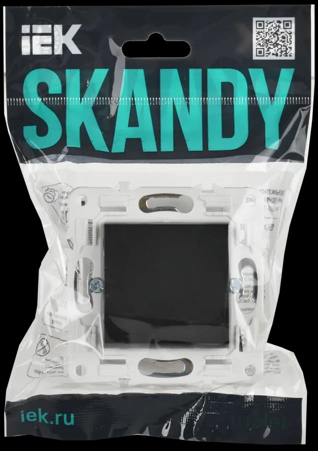 Выключатель 1-клавишный проходной IEK SKANDY SK-V12-0-10-K02 (черный), фото 2