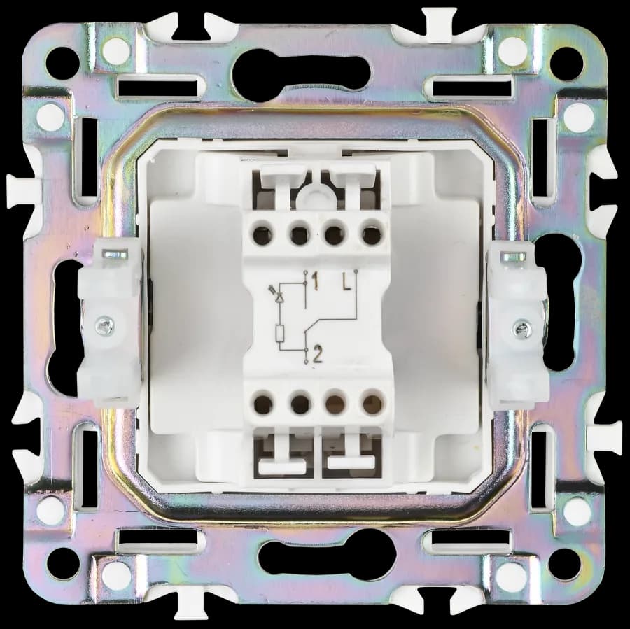 Выключатель 1-клавишный проходной с подсветкой IEK SKANDY SK-V12-1-10-K03 (серый), фото 4