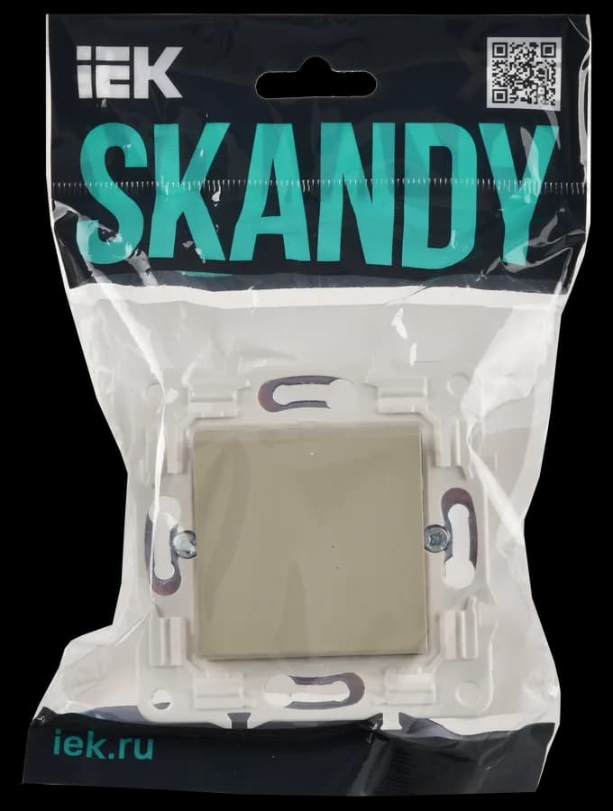 Выключатель 1-клавишный IEK SKANDY SK-V17-0-10-K10 (бежевый), фото 2