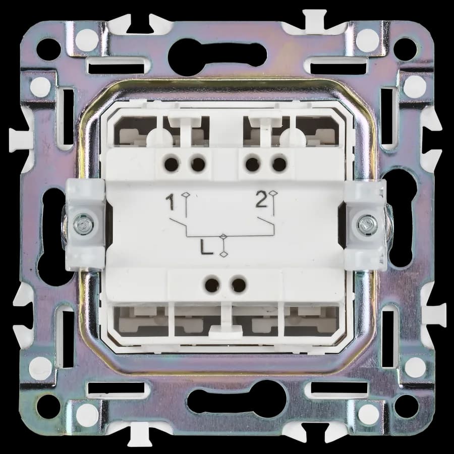 Выключатель 2-клавишный IEK SKANDY SK-V20-0-10-K03 (серый), фото 4