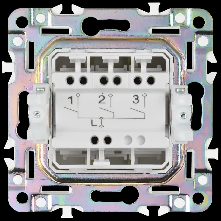 Выключатель 3-клавишный IEK SKANDY SK-V30-0-10-K48 (титан), фото 4