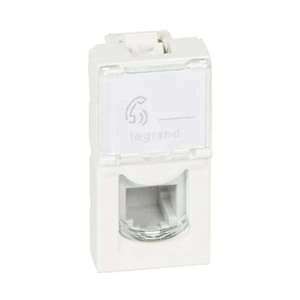 Розетка телефонная RJ11 Legrand Mosaic 078730 (белый)