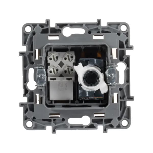 Розетка компьютерная RJ45 + RJ11 кат.5e Legrand Etika 672252 (белый), фото 3