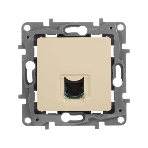 Розетка компьютерная RJ45 кат.6 Legrand Etika 672353 (слоновая кость), фото 2