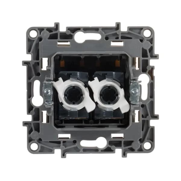 Розетка двойная компьютерная RJ45 кат.5e Legrand Etika 672355 (слоновая кость), фото 3