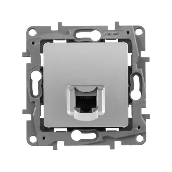 Розетка компьютерная RJ45 кат.5e Legrand Etika 672441 (алюминий), фото 2