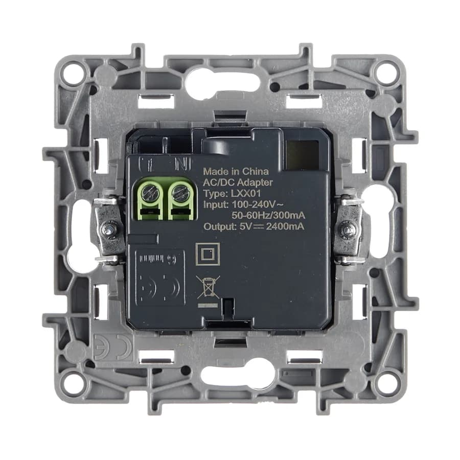 Розетка 2xUSB Legrand Etika 672494 (алюминий), фото 3