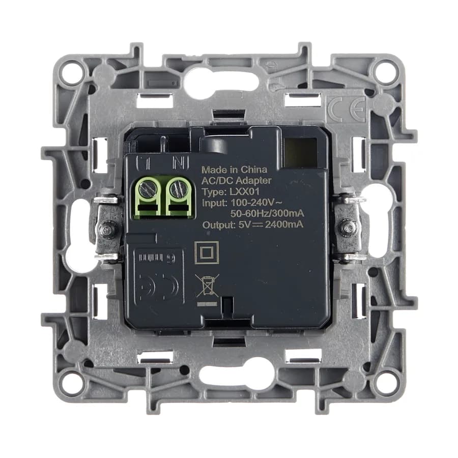 Розетка 2xUSB Legrand Etika 672694 (антрацит), фото 3