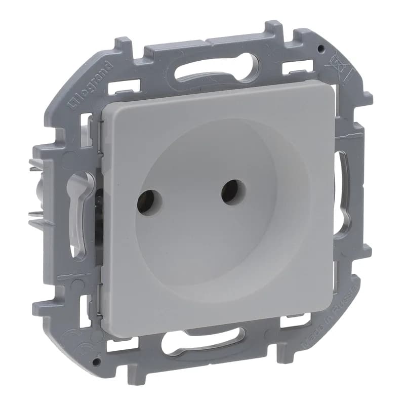 Розетка без заземления Legrand Inspiria 673712 (алюминий)