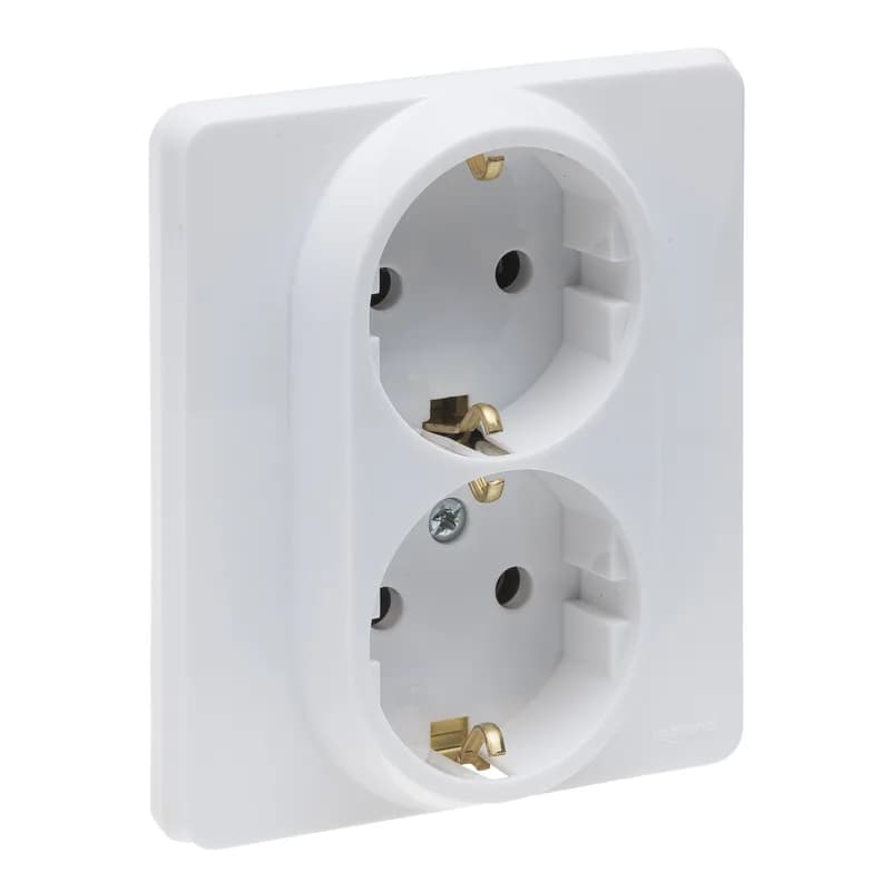 Розетка двойная с заземлением Legrand Inspiria 673750 (белый)