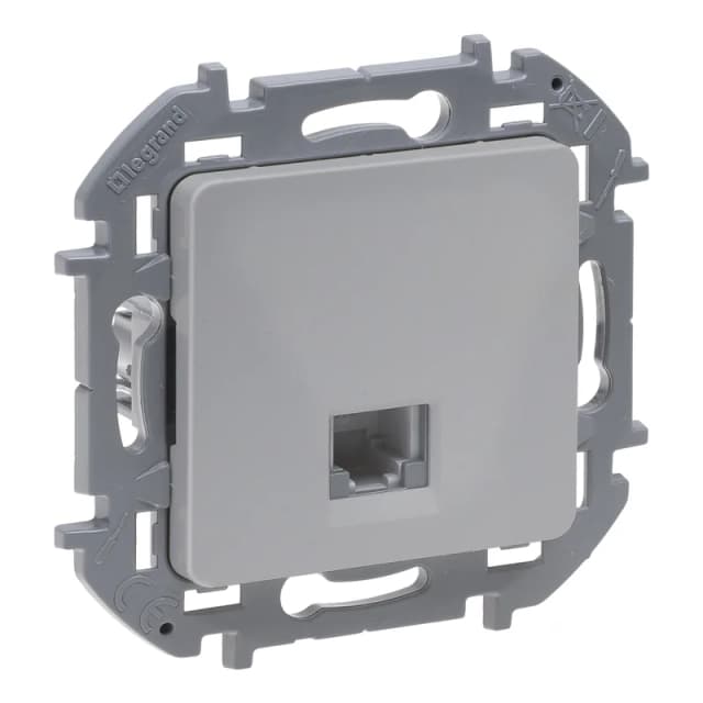 Розетка телефонная RJ11 Legrand Inspiria 673822 (алюминий)
