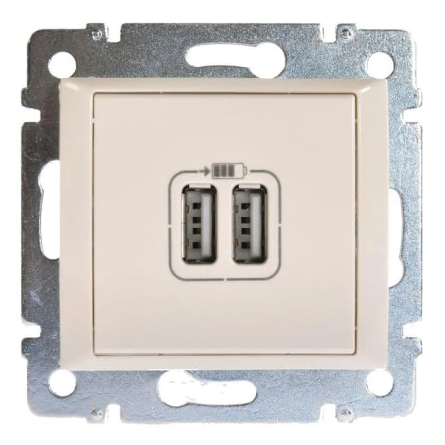 Розетка 2xUSB Legrand Valena 694372 (слоновая кость)