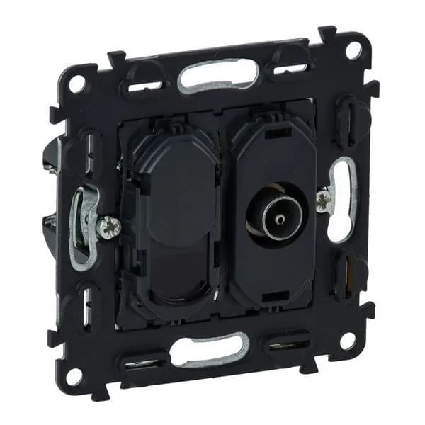 Розетка TV + компьютерная RJ45 кат.6 Legrand Valena 753055