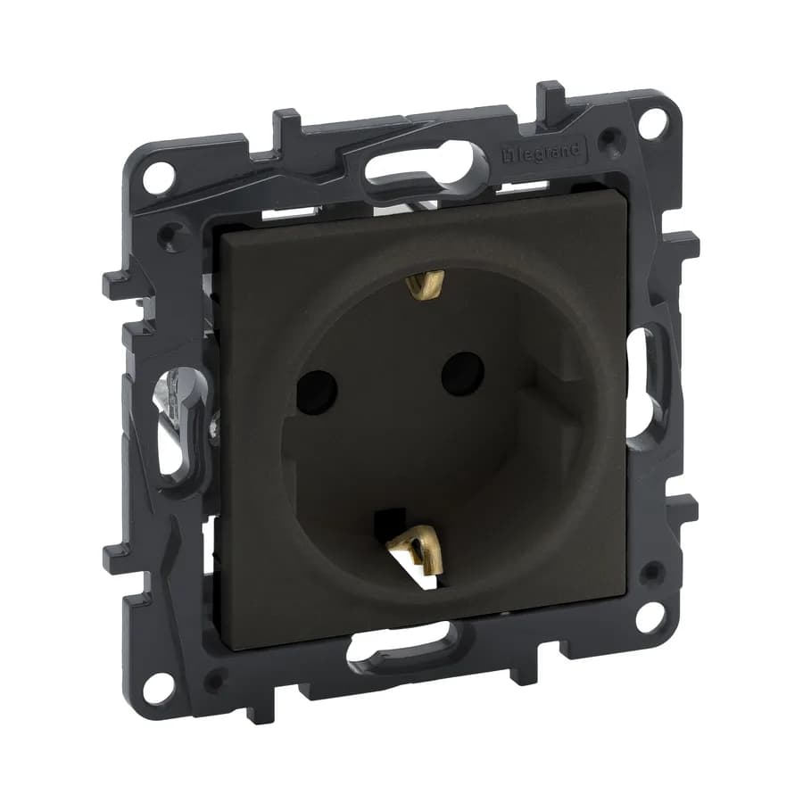 Розетка с заземлением Legrand Structura 764213 (магнезиум)