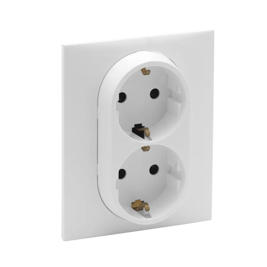 Розетка двойная с заземлением Legrand Structura 764230 (белый)