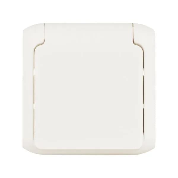 Розетка с заземлением со шторками влагозащищённая IP44 Legrand Quteo 782321 (белый), фото 3