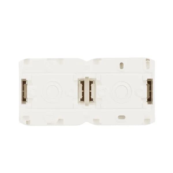 Розетка двойная с заземлением со шторками влагозащищённая IP44 Legrand Quteo 782323 (белый), фото 2