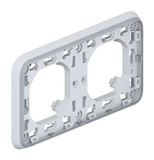 Рамка для выключателей и розеток влагозащищённая IP55 Legrand Plexo 2-местная 069683 (серый)