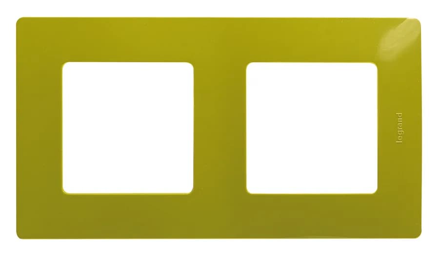 Рамка для выключателей и розеток Legrand Etika 2-местная 672542 (зелёный папоротник), фото 2