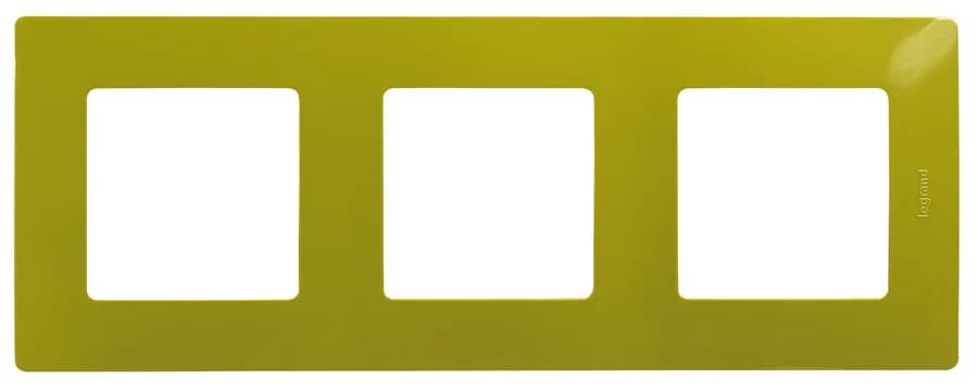 Рамка для выключателей и розеток Legrand Etika 3-местная 672543 (зелёный папоротник), фото 2