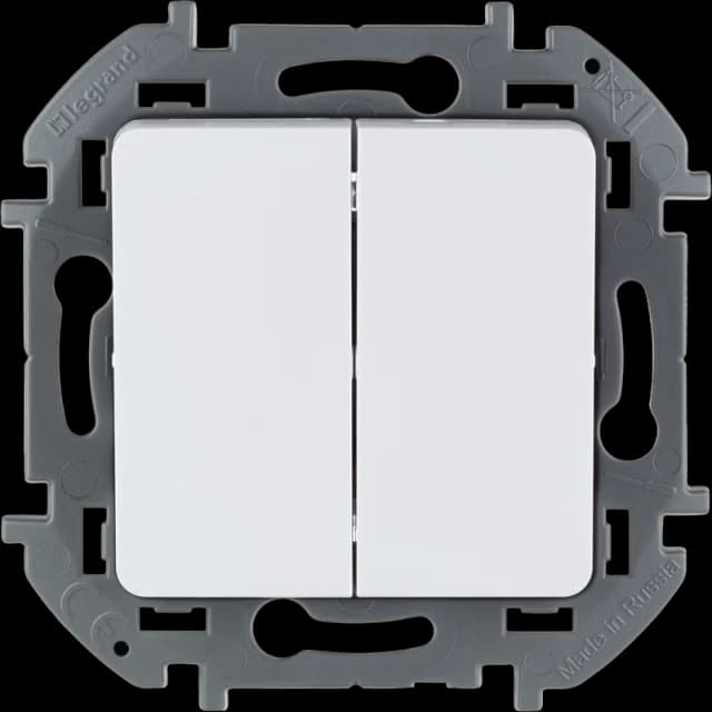 Выключатель 2-клавишный Legrand Inspiria 673620 (белый)