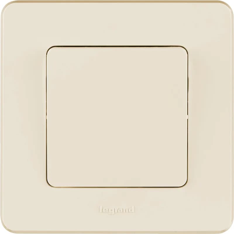 Выключатель 1-клавишный проходной Legrand Inspiria 673651 (слоновая кость), фото 2