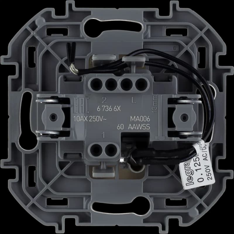 Выключатель 1-клавишный проходной с подсветкой Legrand Inspiria 673661 (слоновая кость), фото 4