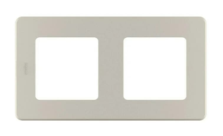 Рамка для выключателей и розеток Legrand Inspiria 2-местная 673948 (шампань)