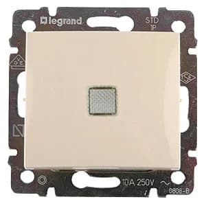 Выключатель 1-клавишный проходной с подсветкой Legrand Valena 695603 (слоновая кость)