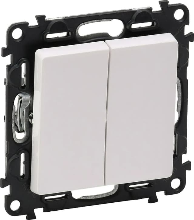 Выключатель 2-клавишный Legrand Valena Life 752405 (белый)
