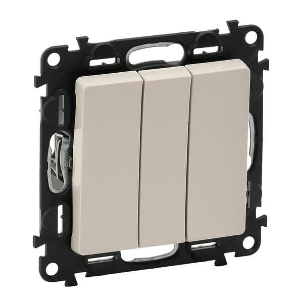 Выключатель 3-клавишный Legrand Valena Life 752503 (слоновая кость)