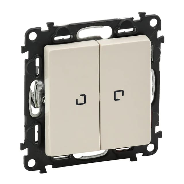 Выключатель 2-клавишный проходной с подсветкой Legrand Valena Life 752509 (слоновая кость)