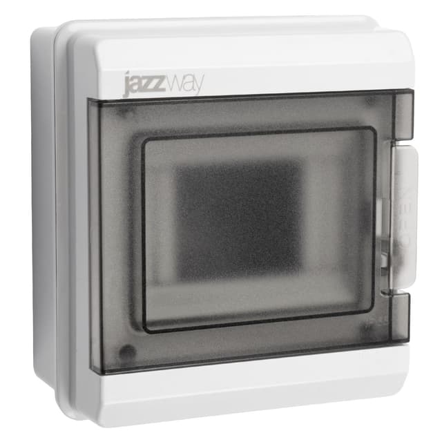 Бокс пластиковый навесной Jazzway PDB/W 5071964, ЩРН-ПГ-5, на 5 модулей, 1 ряд, IP65, серый