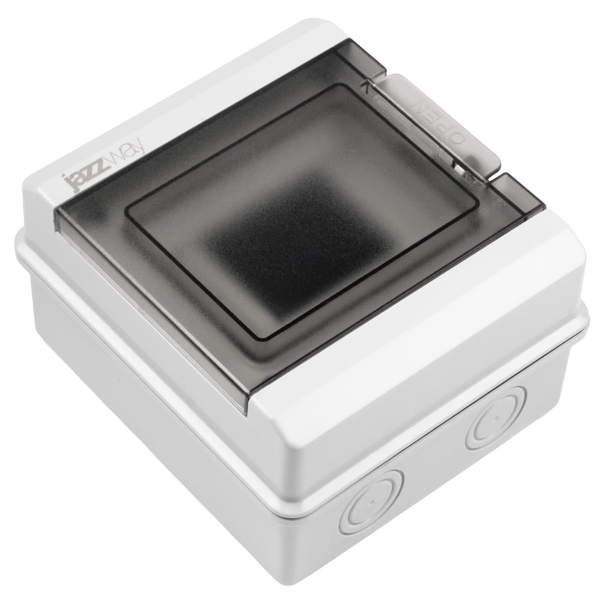 Бокс пластиковый навесной Jazzway PDB/W 5071964, ЩРН-ПГ-5, на 5 модулей, 1 ряд, IP65, серый
