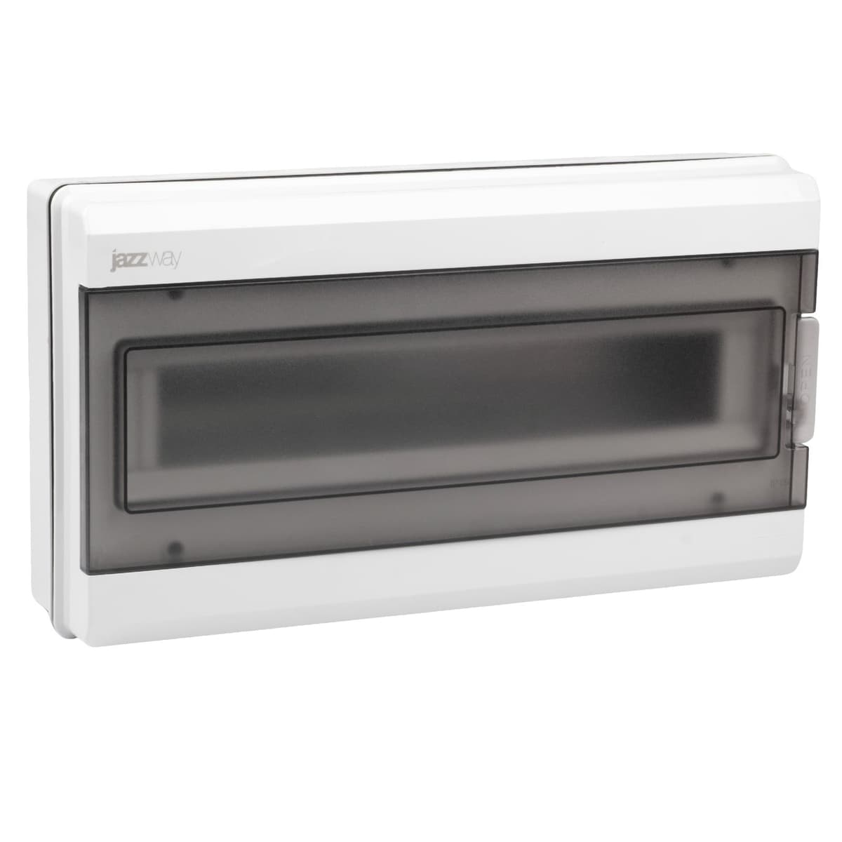 Бокс пластиковый навесной Jazzway PDB/W 5072022, ЩРН-ПГ-18, на 18 модулей, 1 ряд, IP65, серый
