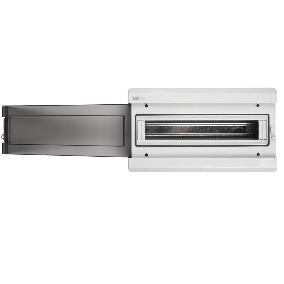Бокс пластиковый навесной Jazzway PDB/W 5072022, ЩРН-ПГ-18, на 18 модулей, 1 ряд, IP65, серый