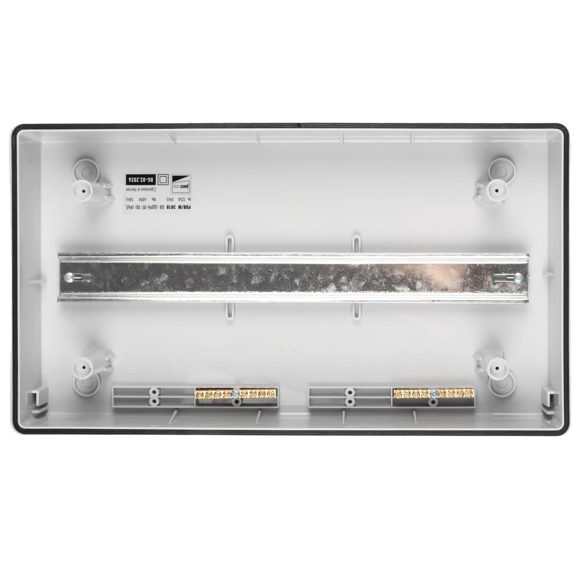 Бокс пластиковый навесной Jazzway PDB/W 5072022, ЩРН-ПГ-18, на 18 модулей, 1 ряд, IP65, серый